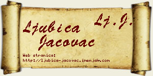 Ljubica Jačovac vizit kartica